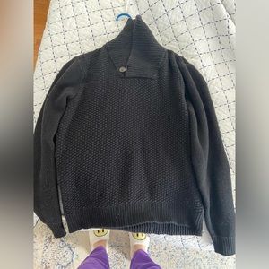 Mens black toggle sweater